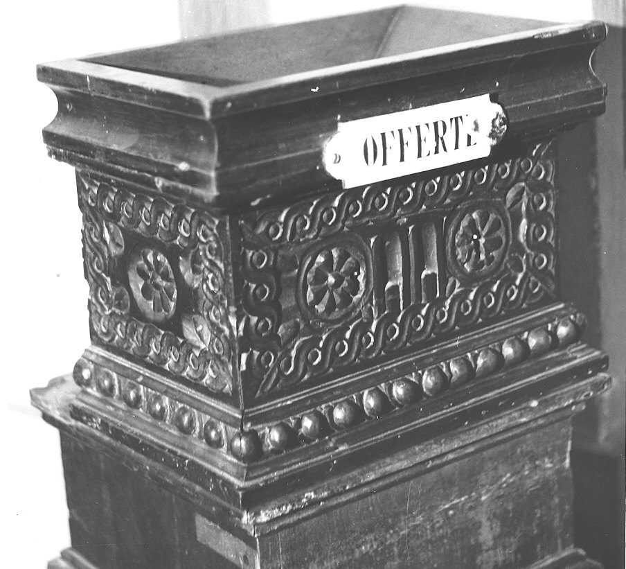 cassetta per elemosine - ambito parmense (fine/inizio secc. XIX/ XX)