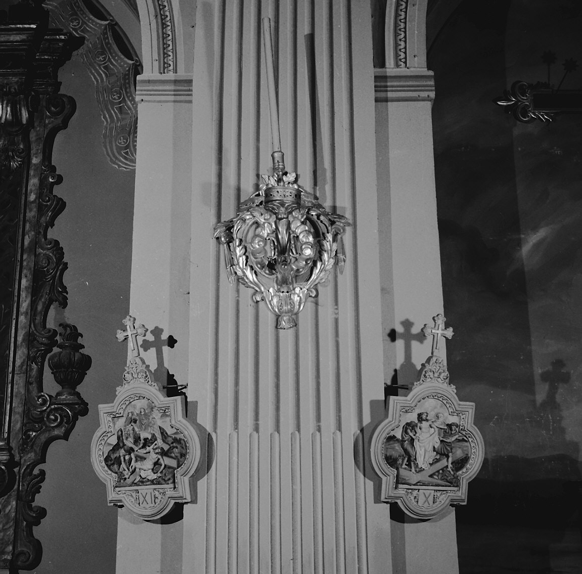 candeliere da parete di chiesa, serie - ambito parmense (ultimo quarto sec. XVIII)