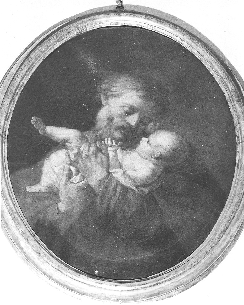 San Giuseppe e Gesù Bambino (dipinto) di Peroni Giuseppe (cerchia) (sec. XVIII)