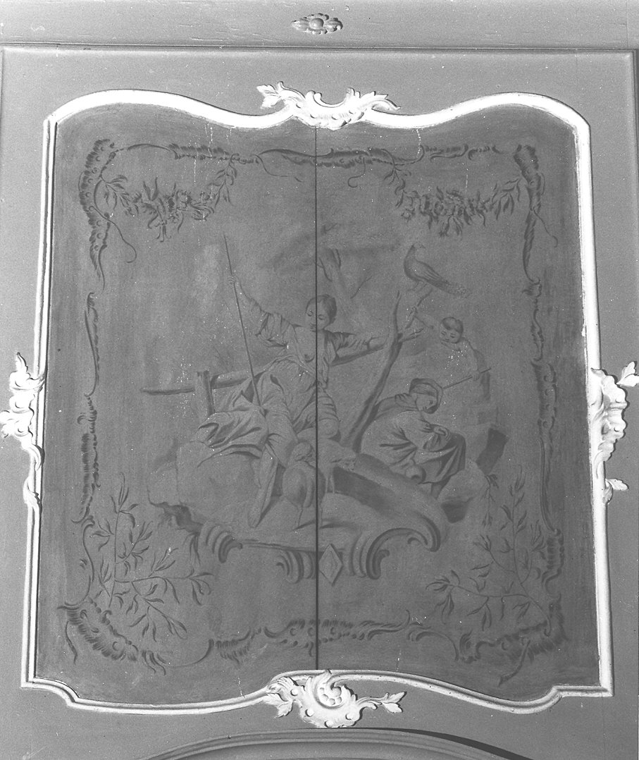 Scena campestre (dipinto, elemento d'insieme) - ambito emiliano (metà sec. XVIII)