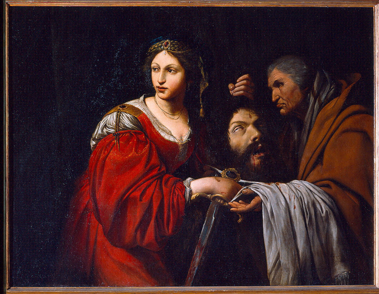 Giuditta consegna alla fantesca la testa di Oloferne (dipinto) di Spada Lionello (sec. XVII)