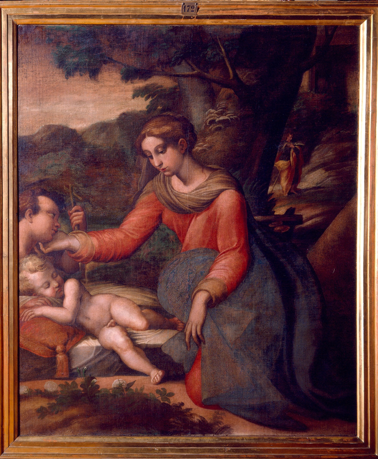 Madonna col Bambino e san Giovannino (dipinto) - ambito parmense (secc. XVII/ XVIII)