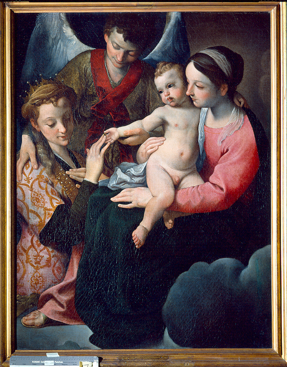 Sposalizio mistico di Santa Caterina (dipinto) - ambito emiliano (sec. XVII)