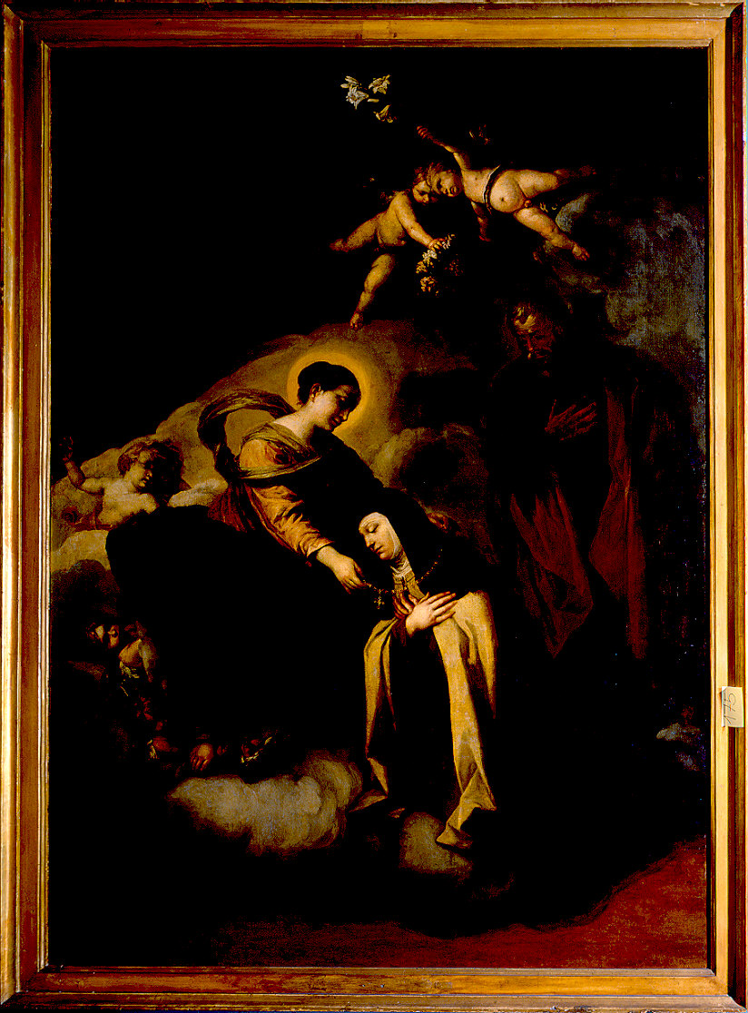 la Vergine e San Giuseppe appaiono a Santa Teresa (dipinto) di Del Cairo Francesco detto Cavalier del Cairo (sec. XVII)