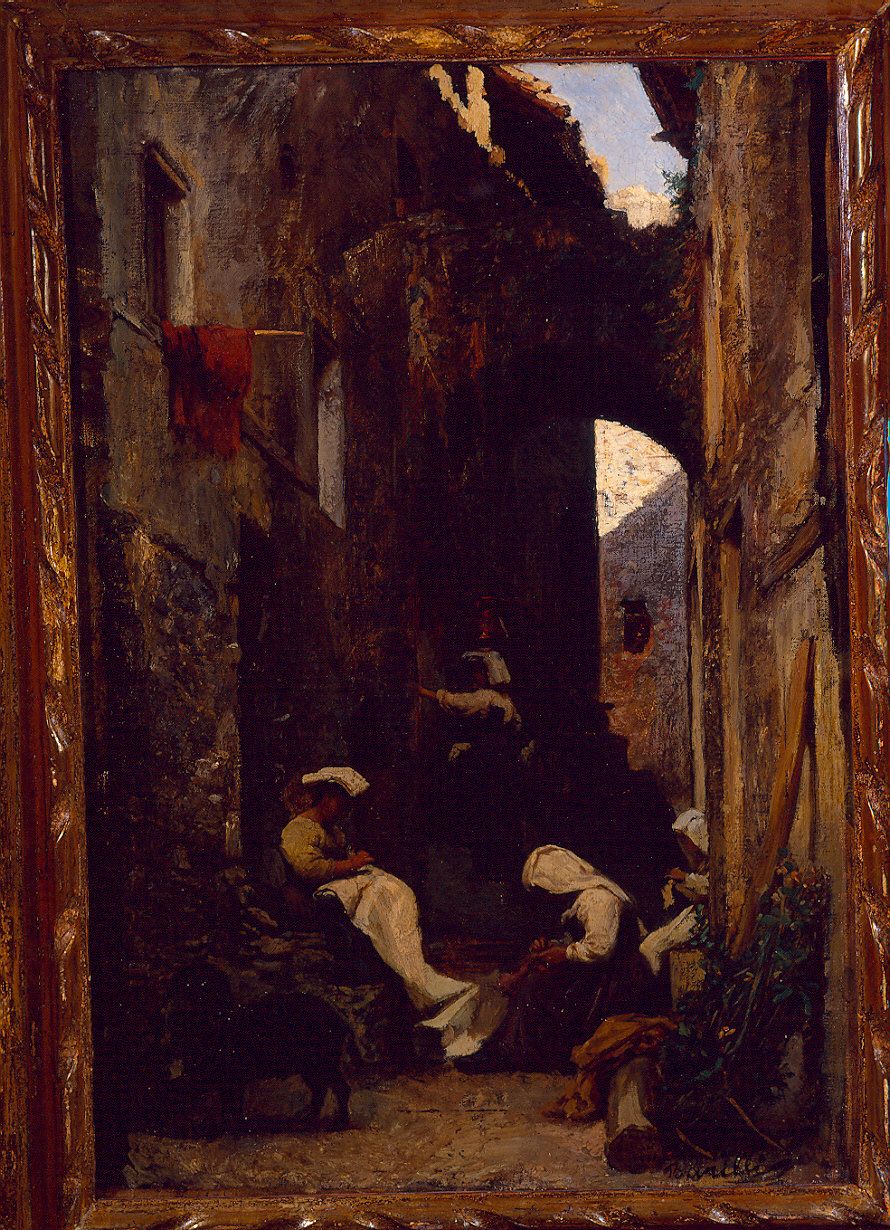 Una via di Marano (dipinto) di Barilli Cecrope (sec. XIX)