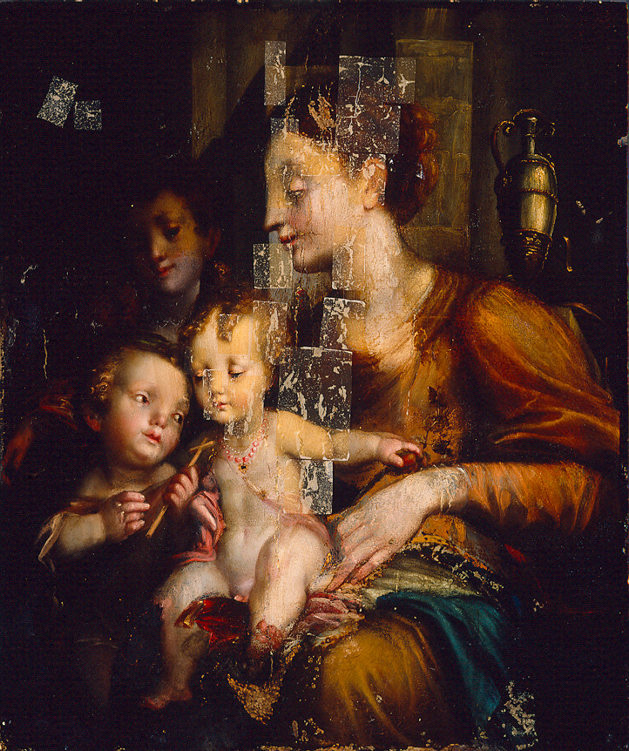 Madonna col Bambino e san Giovannino (dipinto) - ambito parmense (seconda metà sec. XVI)