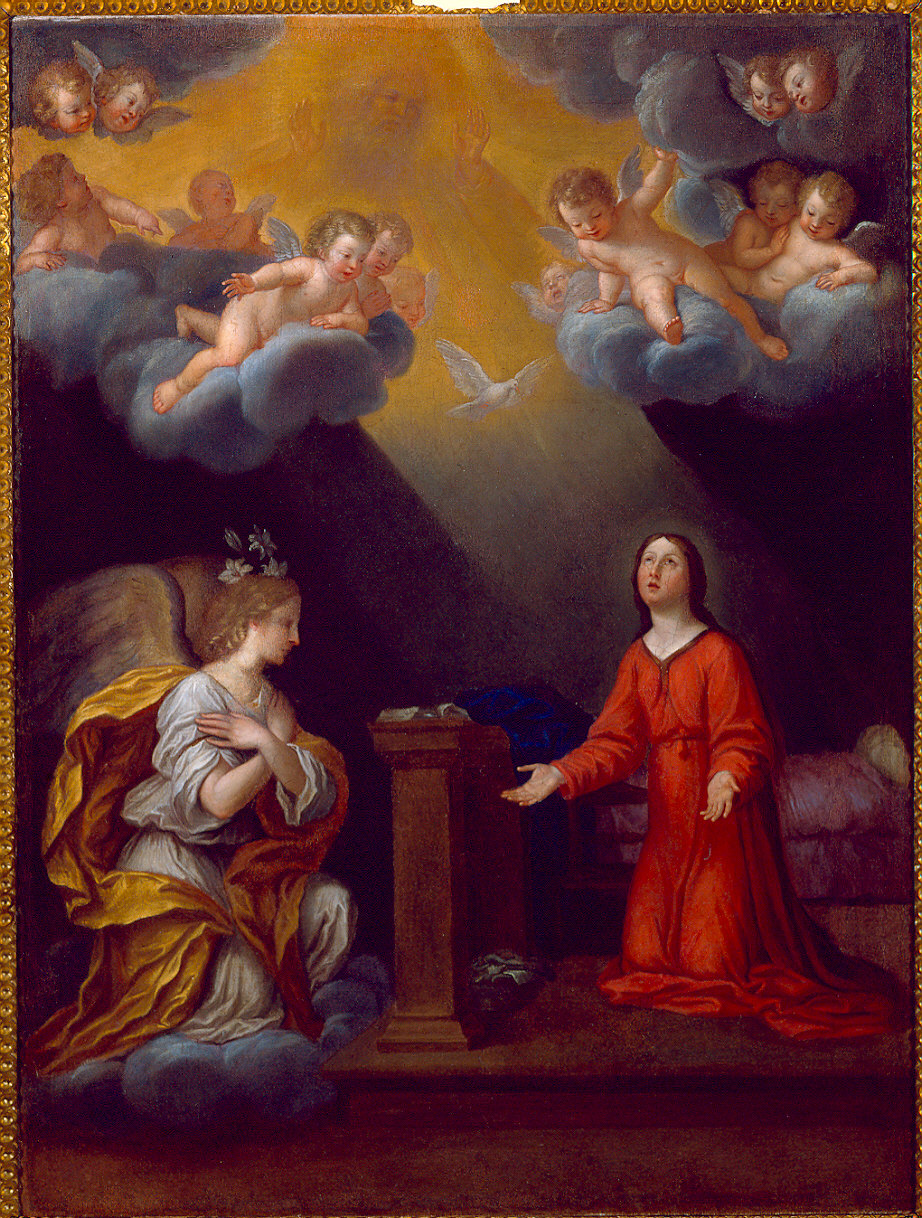 Annunciazione (dipinto) di Albani Francesco detto Albani (bottega) (sec. XVII)