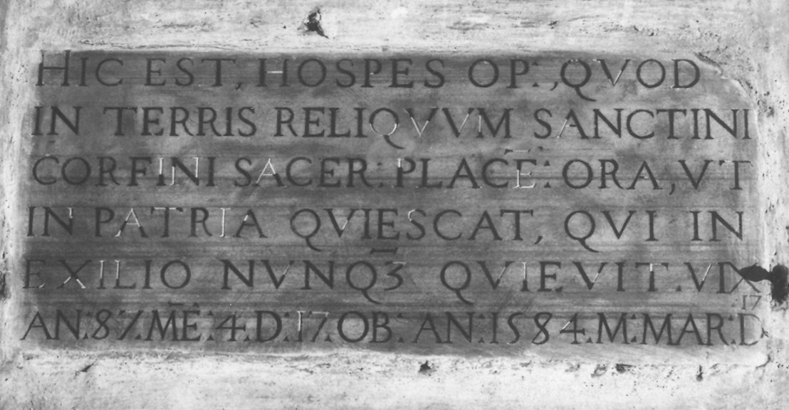 lastra tombale - ambito emiliano (sec. XVI)