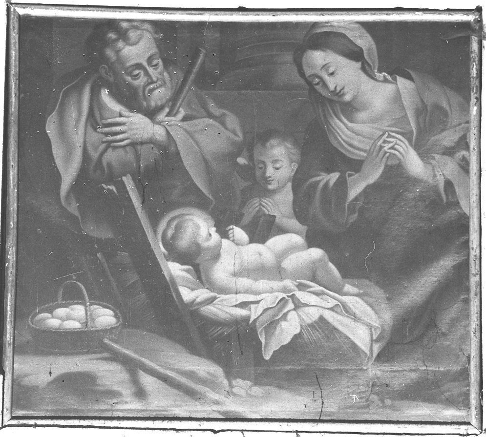 adorazione di Gesù Bambino (dipinto) di Girardi Giuseppe (inizio sec. XIX)