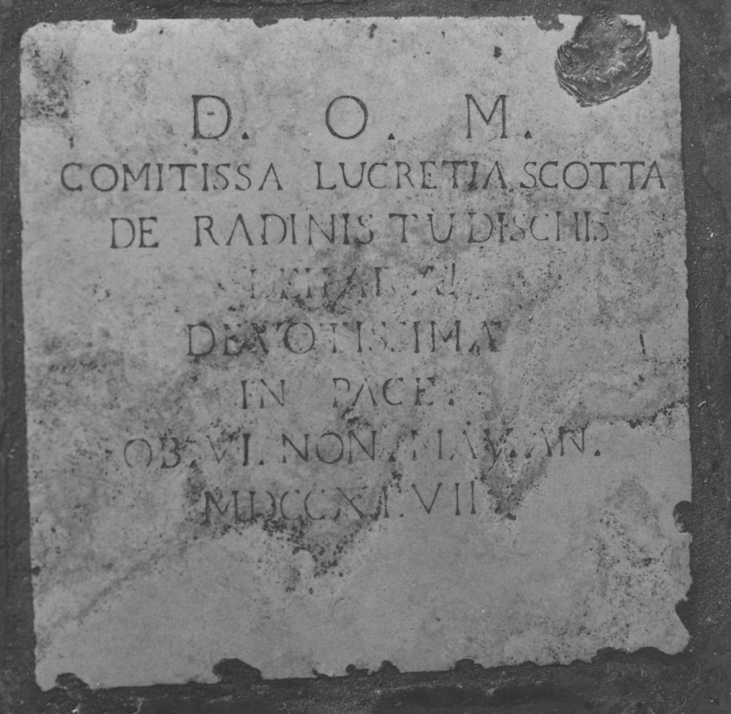 lastra tombale - ambito emiliano (sec. XVIII)