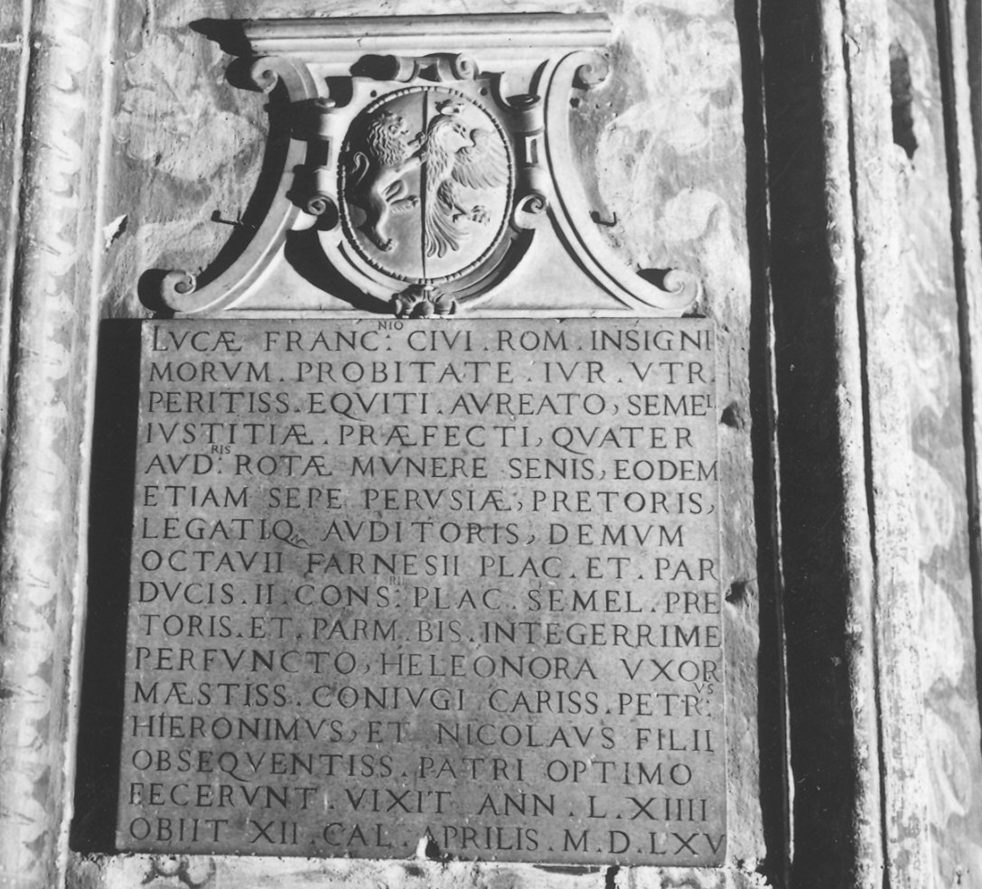 lastra tombale - ambito emiliano (sec. XVI)