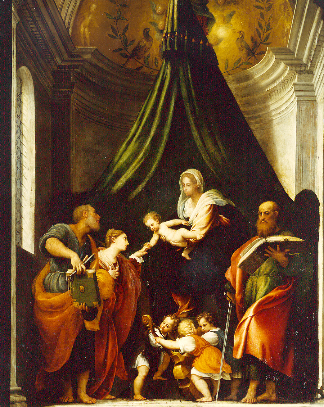 matrimonio mistico di Santa Caterina d'Alessandria (dipinto) di De Sacchis Giovanni Antonio detto Pordenone (sec. XVI)