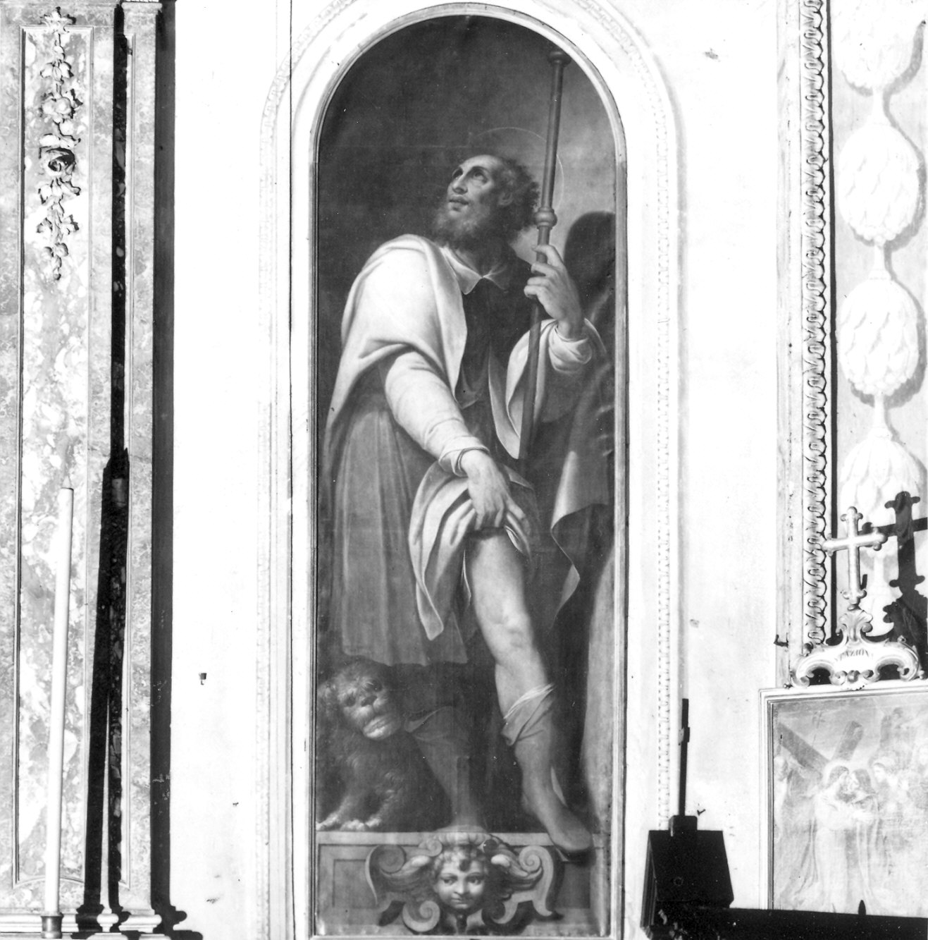 San Rocco (dipinto, pendant) di Procaccini Camillo (sec. XVII)