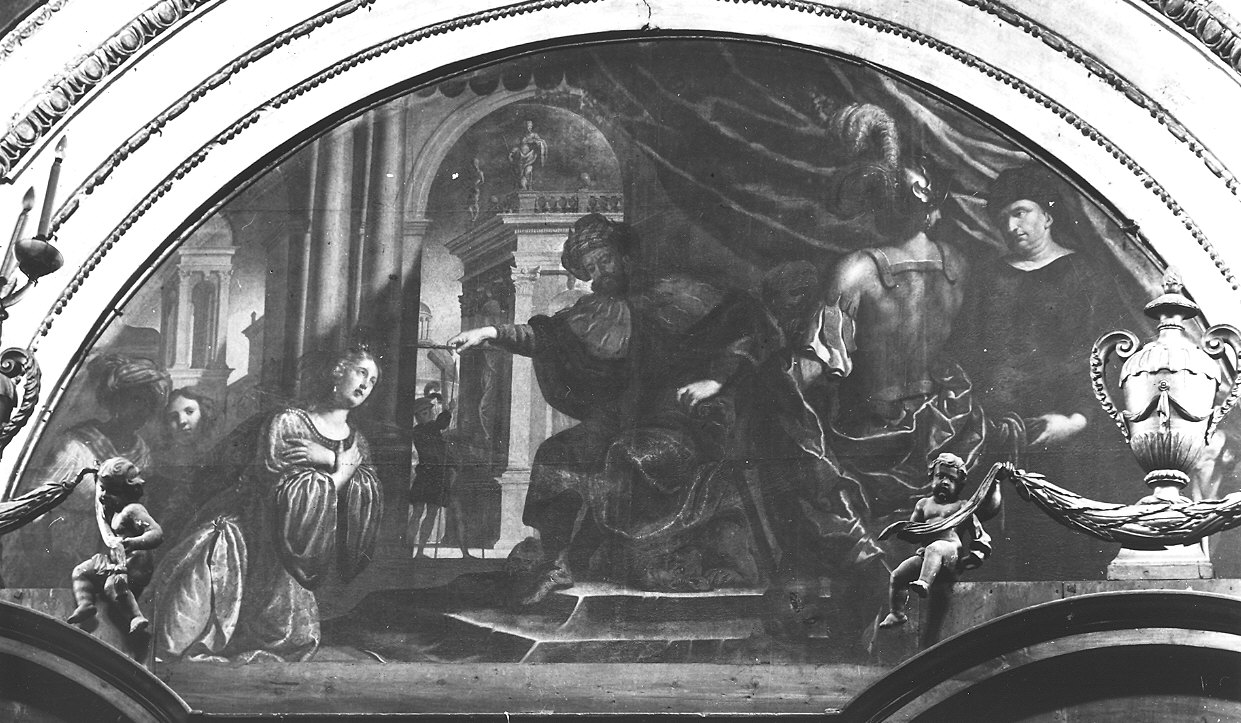 Ester e Assuero (dipinto) di Triva Antonio Domenico (sec. XVII)