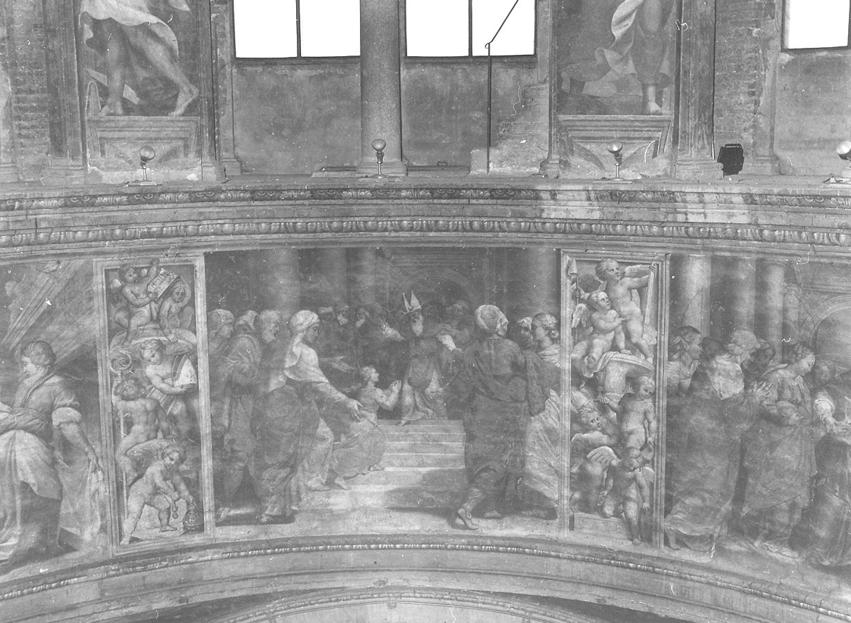 storie della vita della Madonna/ Quattro Evangelisti (dipinto, complesso decorativo) di Gatti Bernardino detto Soiaro (e aiuti) (sec. XVI)