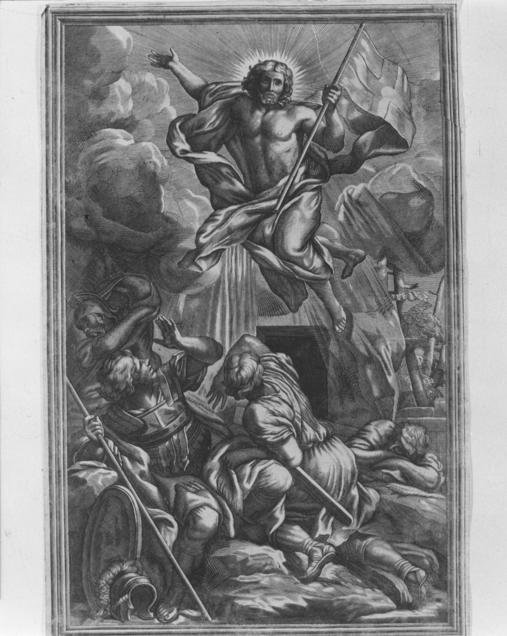 resurrezione di Cristo (incisione) - ambito emiliano (fine/inizio secc. XVIII/ XIX)