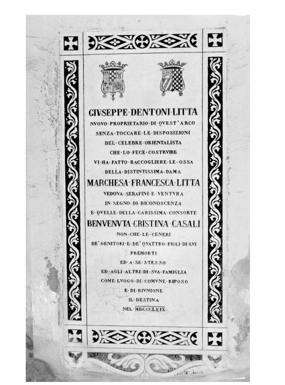 lapide tombale - ambito parmense (sec. XIX)