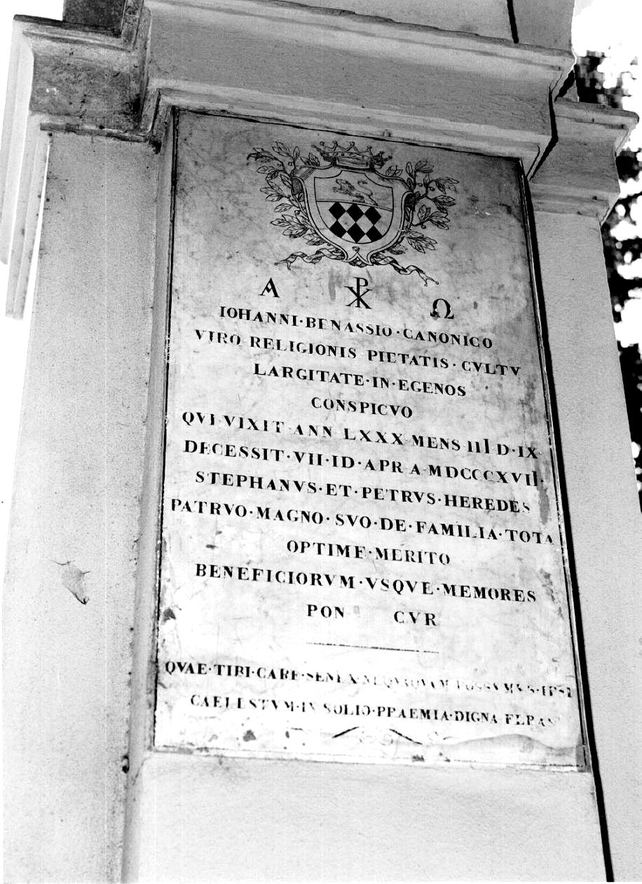 lapide tombale - ambito parmense (sec. XIX)