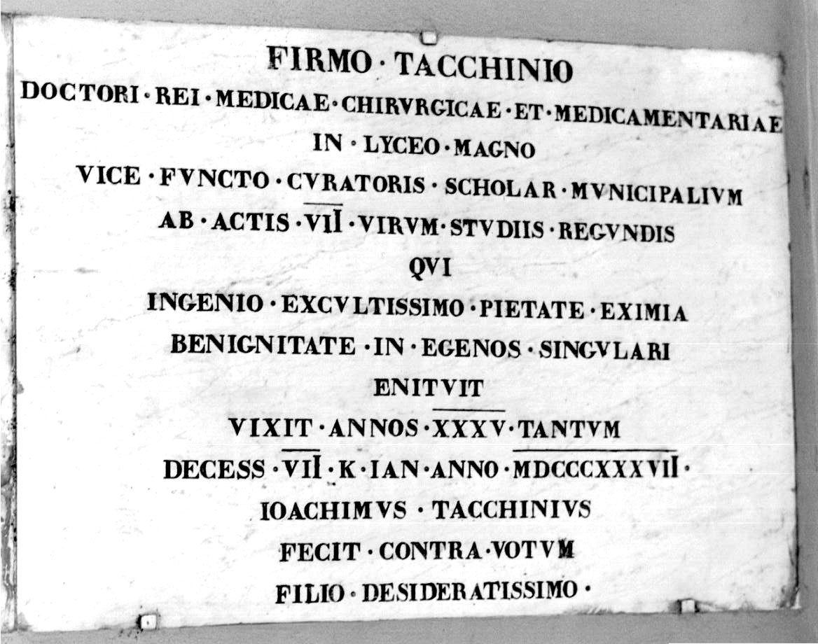 lapide tombale - ambito parmense (sec. XIX)