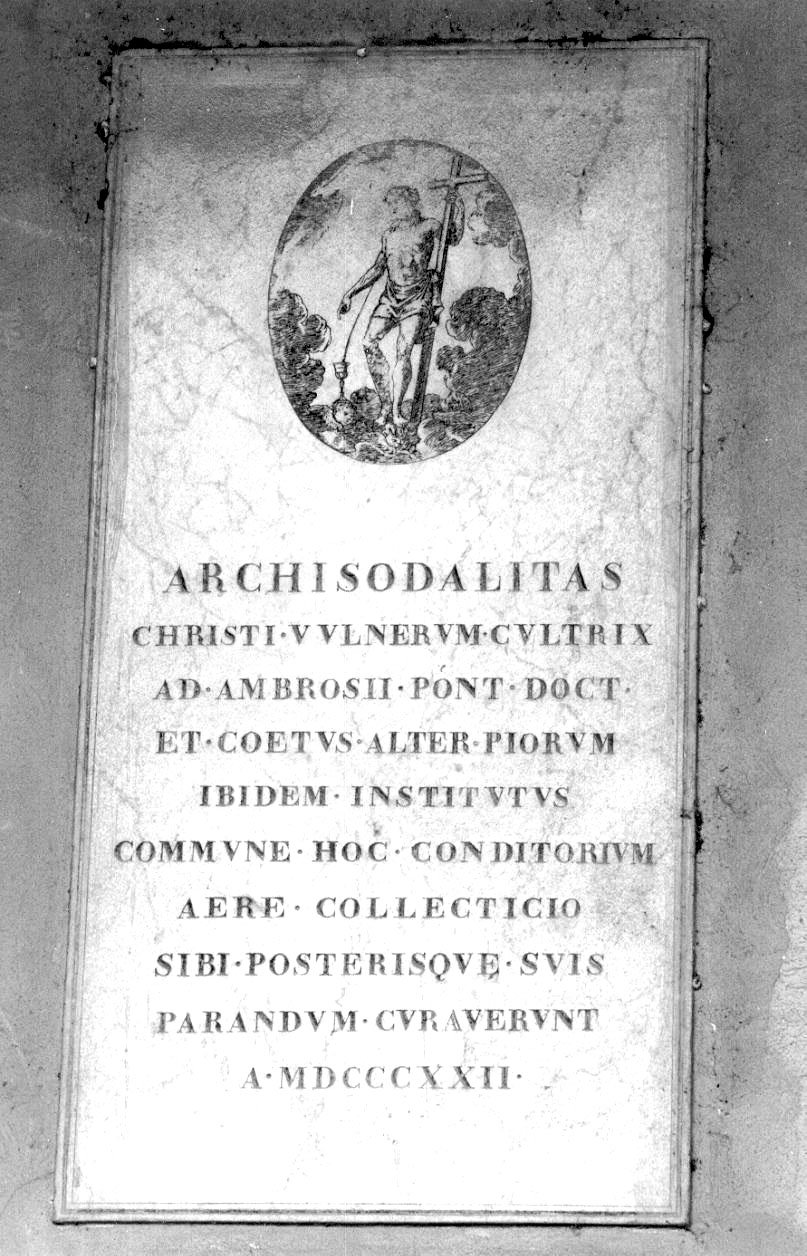 lapide commemorativa - ambito parmense (sec. XIX)