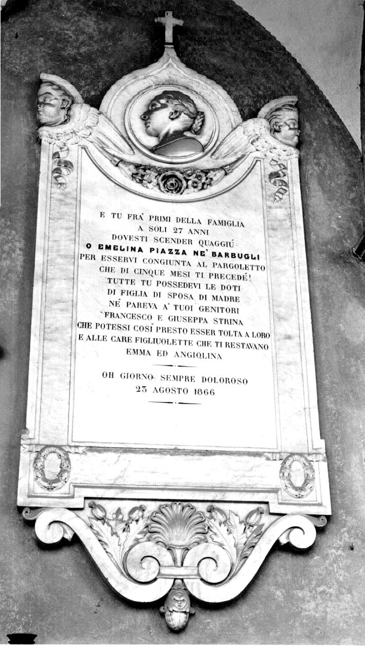 lapide tombale - ambito parmense (sec. XIX)