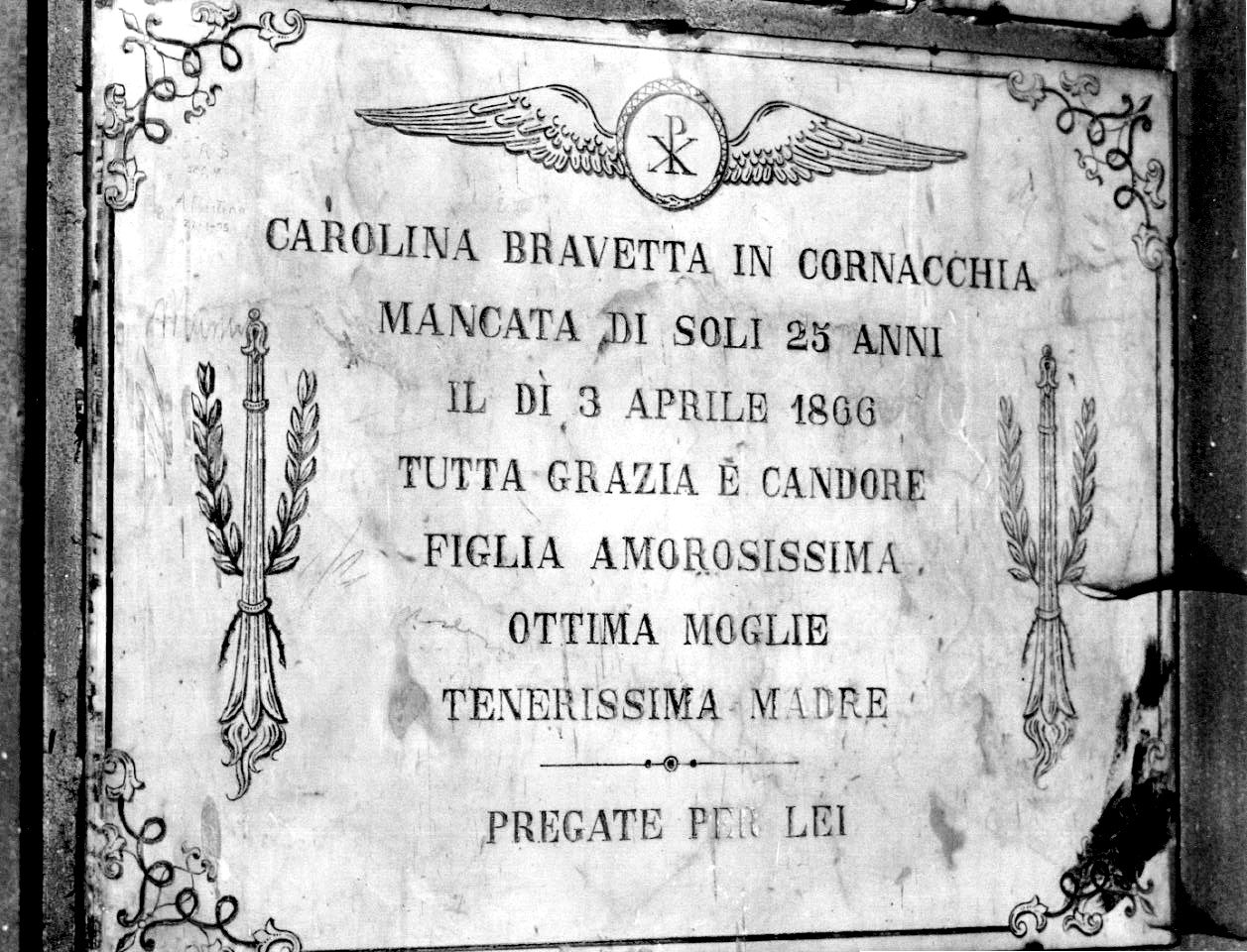 lapide tombale - ambito parmense (sec. XIX)