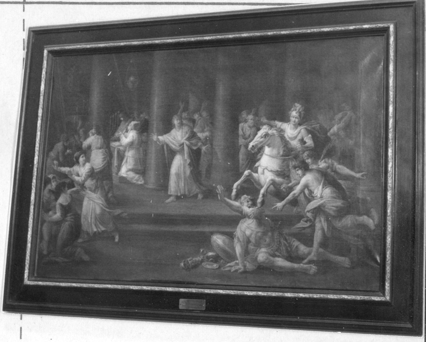 Cacciata di Eliodoro dal tempio (dipinto) di Muzzi Domenico (sec. XVIII)