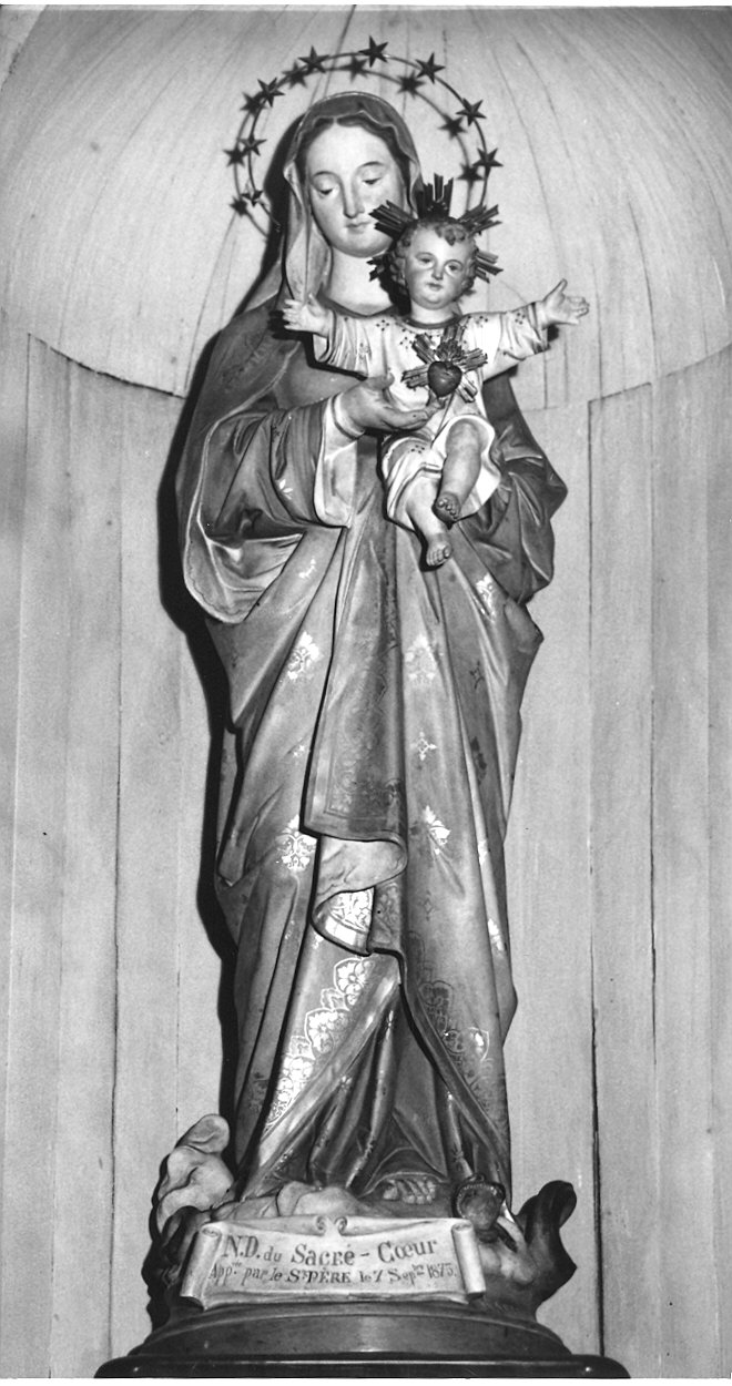 Madonna del Sacro Cuore, Madonna con Bambino (statua) - produzione francese (sec. XIX)