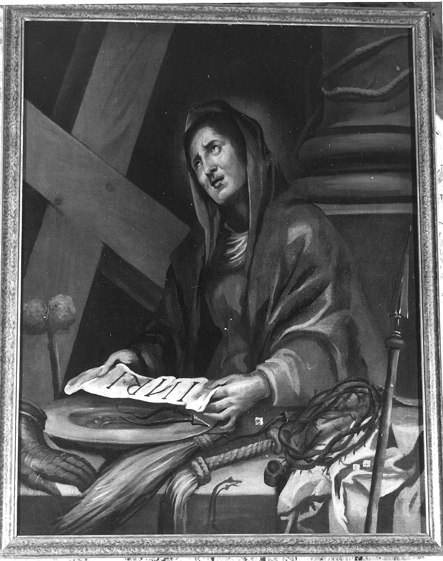 Madonna Addolorata con simboli della Passione (dipinto) - ambito genovese (secc. XVII/ XVIII)