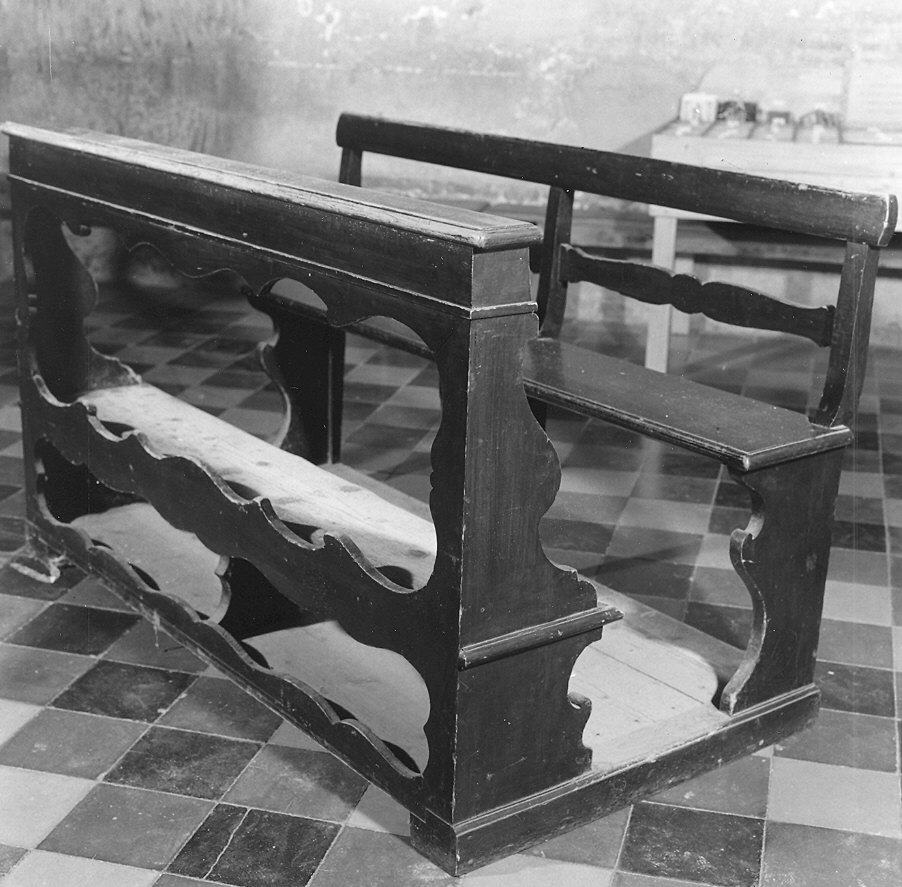 banco da chiesa, serie - produzione parmense (fine sec. XIX)