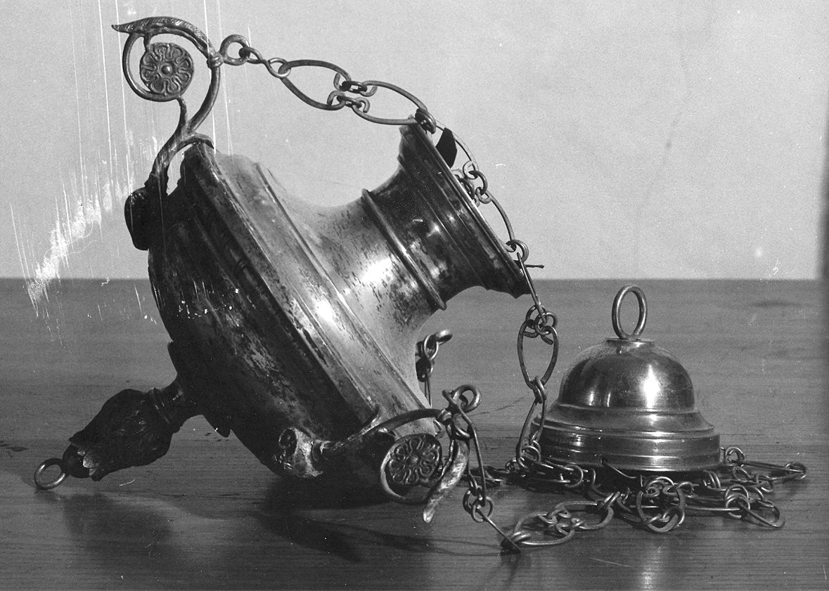 lampada pensile - ambito Italia settentrionale (seconda metà sec. XIX)