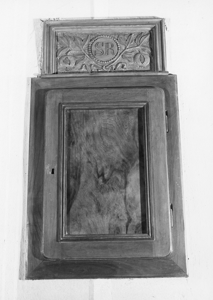 anta di armadietto per oli santi, serie - ambito parmense (primo quarto, fine/inizio sec. XIX, secc. XIX/ XX)