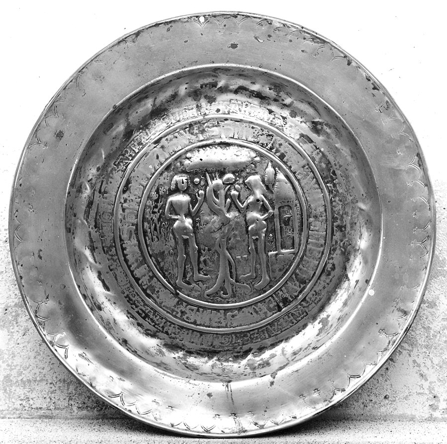 piatto per elemosine - manifattura tedesca (sec. XV)
