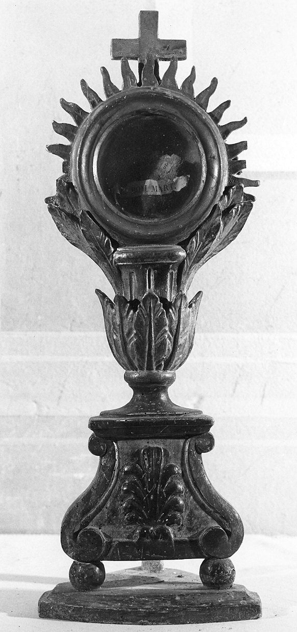 reliquiario - a ostensorio, serie - ambito parmense (primo quarto sec. XIX)