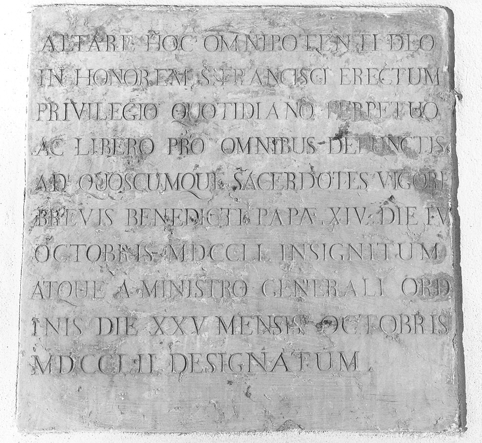 lapide documentaria - ambito parmense (sec. XVIII)