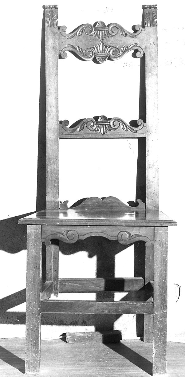 sedia, coppia - ambito parmense (fine/inizio secc. XIX/ XX)