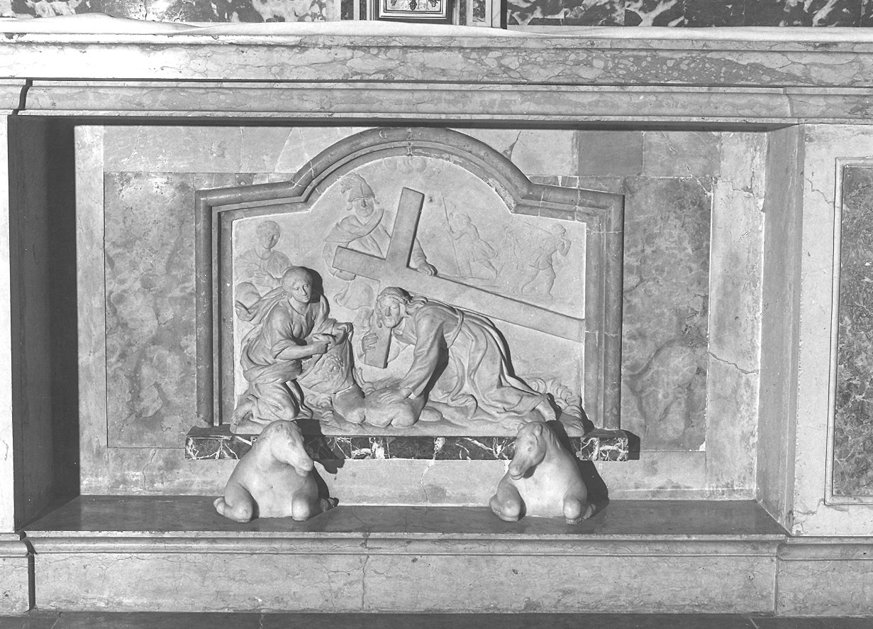 Cristo cade sotto la croce con Veronica (altare) di Albertolli Giocondo (sec. XVIII)
