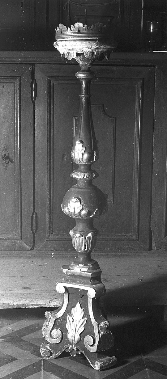 candelabro funebre, serie - ambito parmense (seconda metà sec. XVIII)