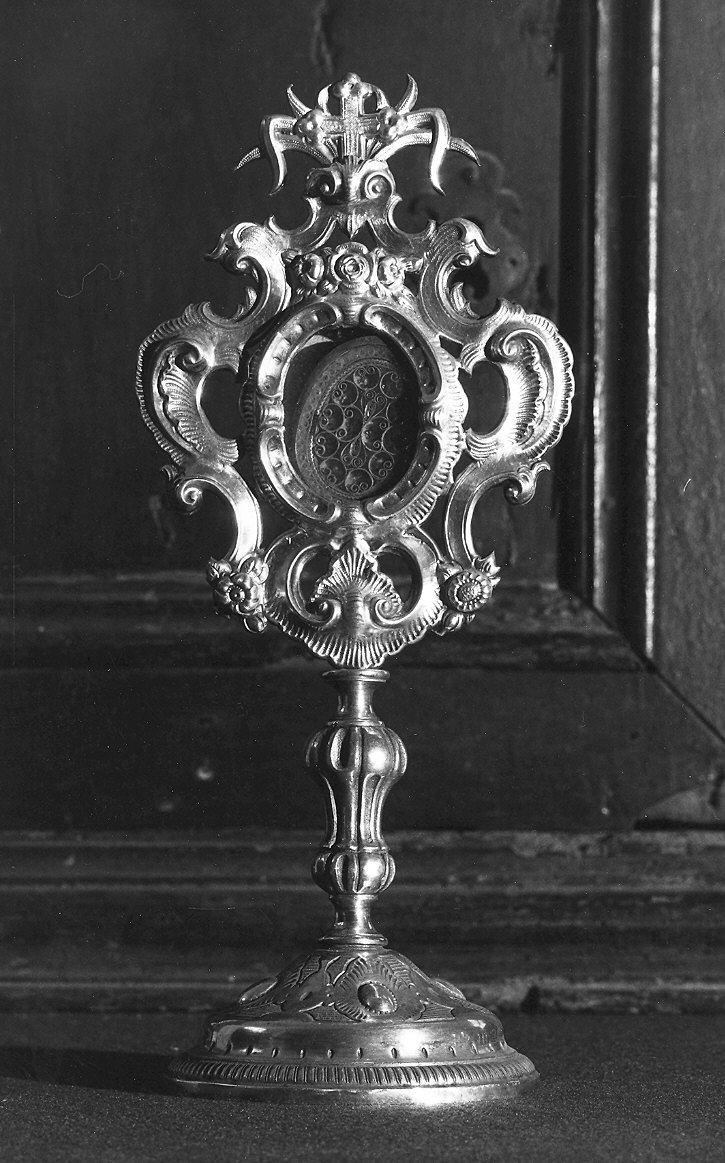 reliquiario - a ostensorio - ambito parmense (?) (seconda metà sec. XIX)