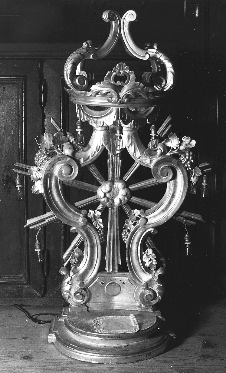 tronetto per esposizione eucaristica - produzione Italia settentrionale (seconda metà sec. XIX)