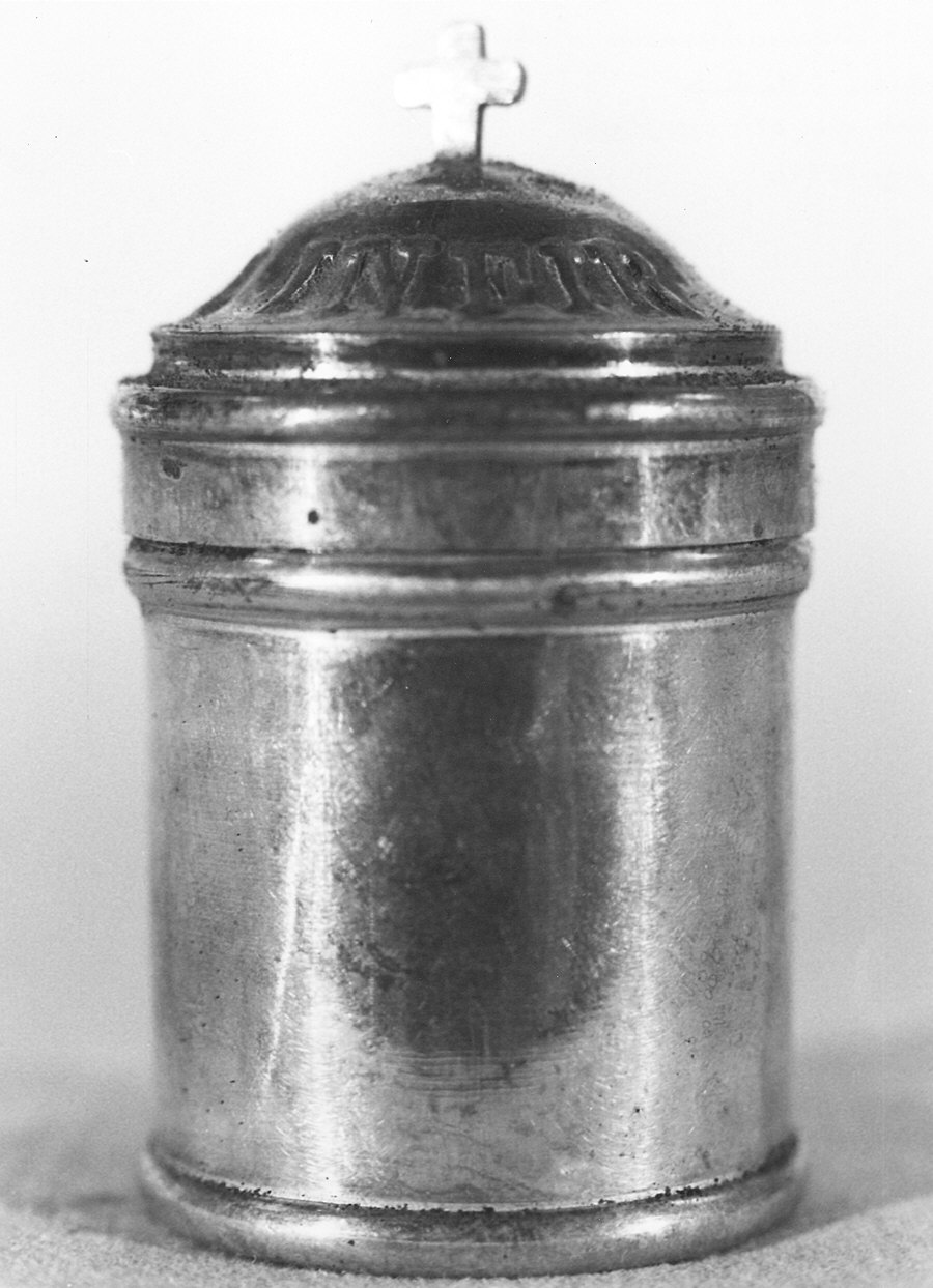 vasetto per l'olio degli infermi - ambito parmense (prima metà sec. XIX)