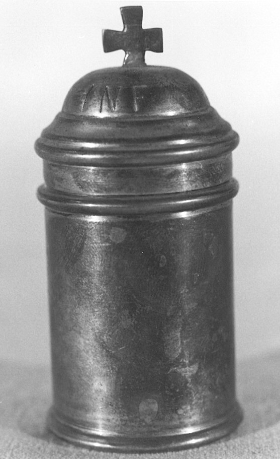 vasetto per l'olio degli infermi - ambito parmense (prima metà sec. XIX)