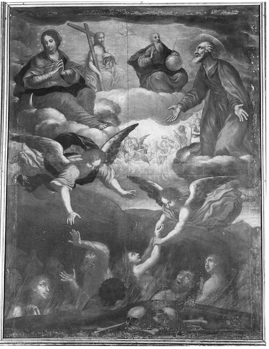 Madonna Immacolata, San Giuseppe e le anime del purgatorio (dipinto) - ambito parmense (sec. XVIII)