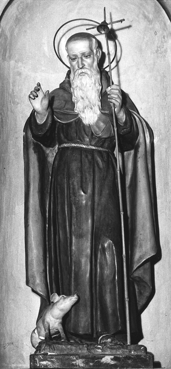 Sant'Antonio Abate (statua) - ambito Italia settentrionale (seconda metà sec. XIX)