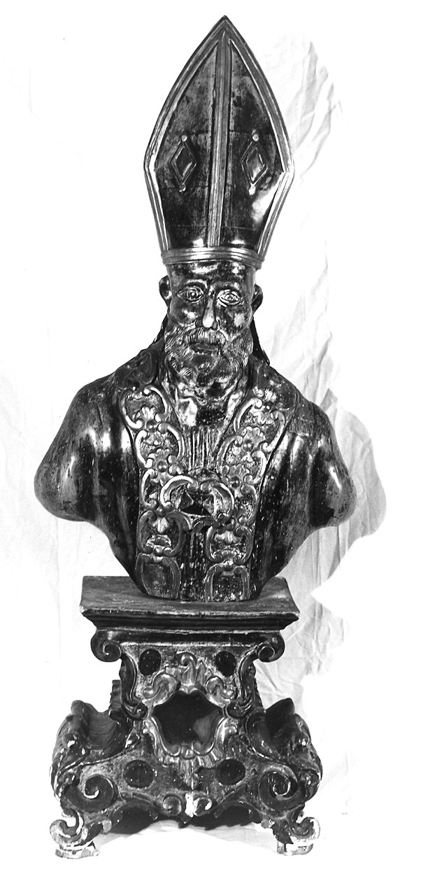 reliquiario - a busto, serie - ambito parmense (metà sec. XVIII)