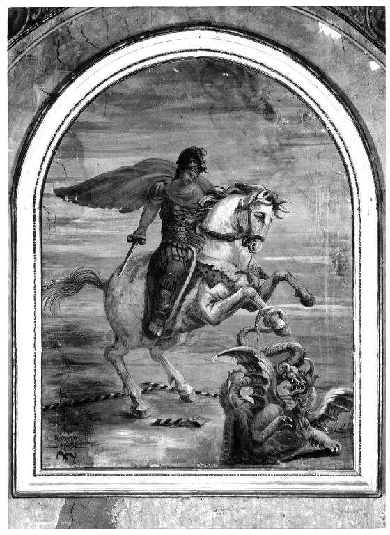 San Giorgio e il drago (dipinto) di Musa Romeo (sec. XX)