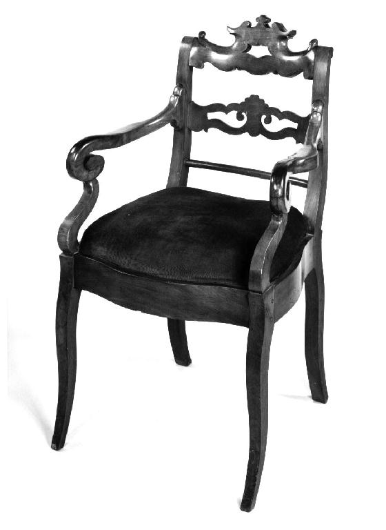 sedia - ambito emiliano (fine/inizio secc. XVIII/ XIX)