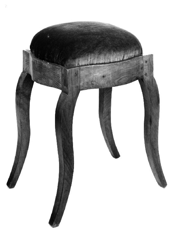 sgabello, serie - ambito emiliano (fine/inizio secc. XVIII/ XIX)