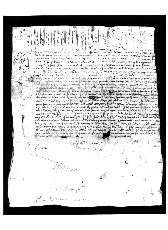 pergamena - ambito parmense (sec. XVII)