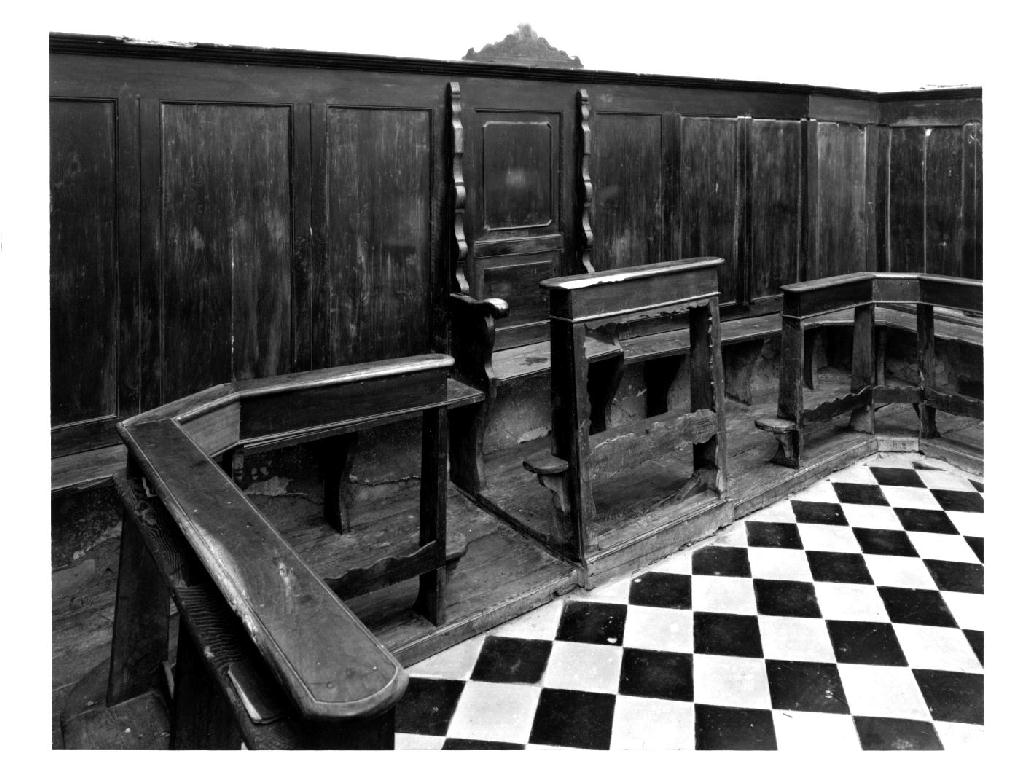 stalli del coro - ambito parmense (fine/inizio secc. XIX/ XX)